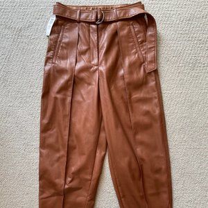 Aritzia | Cognac Babaton Vegan Leather Trouser (2)
